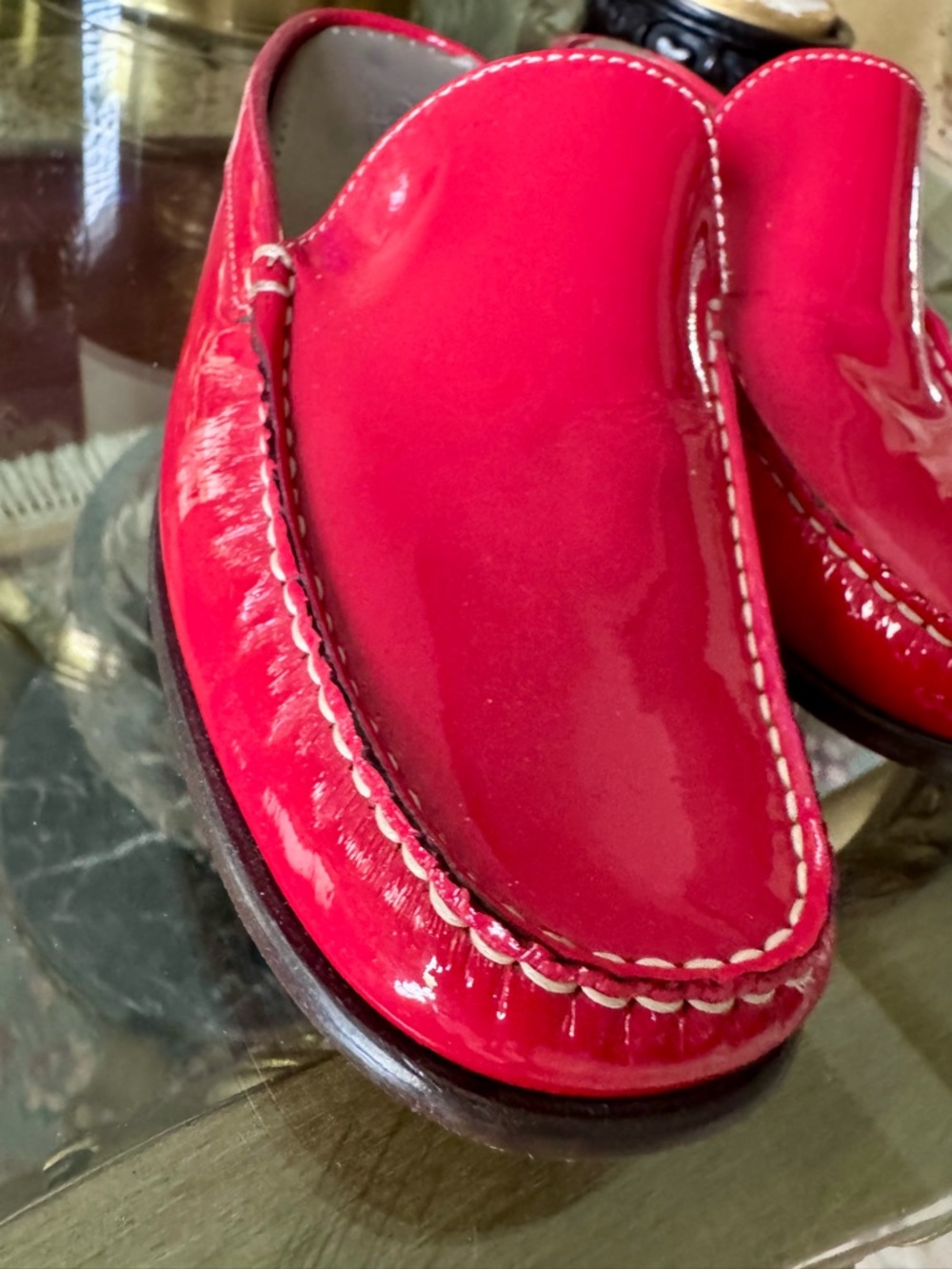 Cole Haan Women Vibrant Red Slip-On Loafers - 8.5 - Picture 10 of 10